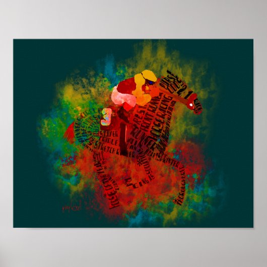 Poster Typographie de Thoroughbred" (Devant)