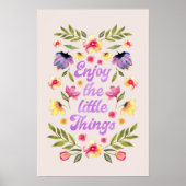 Poster Typographie d'Enjoy the little Things (Devant)