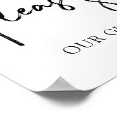Poster Typographie des signes du livre d'hôtes mariage |  (Coin)