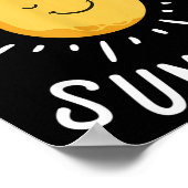 Poster Typographie des Vacances d'Été Coucher de Soleil s (Coin)