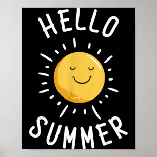 Poster Typographie des Vacances d'Été Coucher de Soleil s