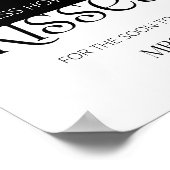 Poster Typographie devinez combien de baisers jeu de nage (Coin)