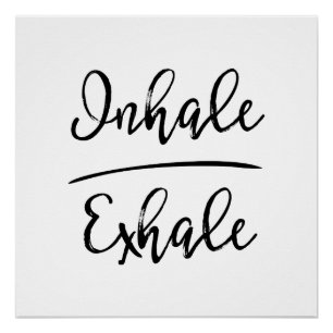 Poster Typographie d'Inhale Exhale
