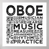 Poster Typographie d'Oboe (Devant)
