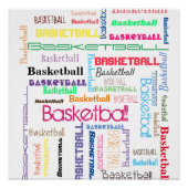 Poster Typographie du basket-ball (Devant)
