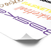 Poster Typographie du basket-ball (Coin)