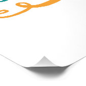 Poster Typographie du syndrome de l'âme sans repos Hippie (Coin)