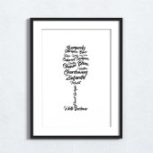 Poster Typographie du vin curieux en noir et blanc II