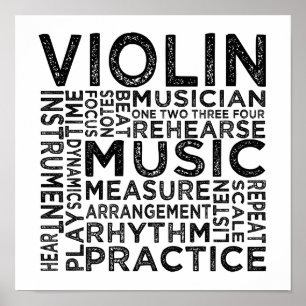 Poster Typographie du violon