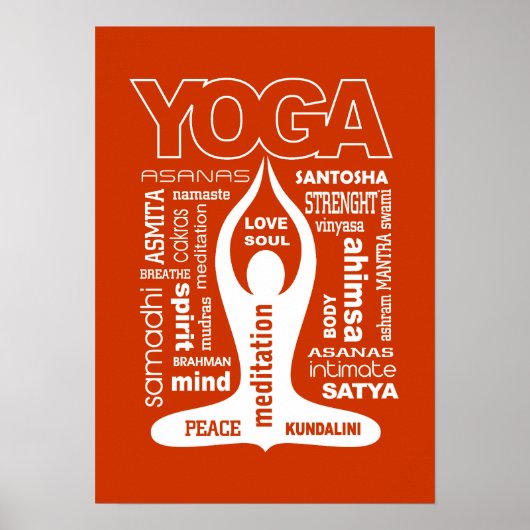 Poster Typographie du yoga (Devant)