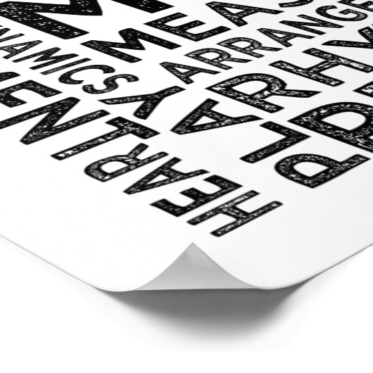 Poster Typographie d'Ukulele (Coin)