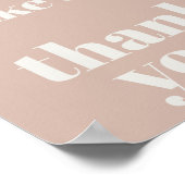 Poster Typographie en grès rose Baby shower Faveurs (Coin)