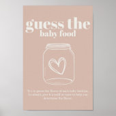 Poster Typographie en grès rose Bébé Devine Nourriture po (Devant)