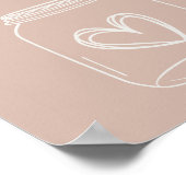 Poster Typographie en grès rose Bébé Parenting Conseils J (Coin)