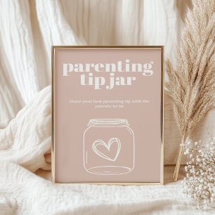 Poster Typographie en grès rose Bébé Parenting Conseils J