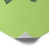 Poster Typographie esthétique Feuille du printemps vert (Coin)