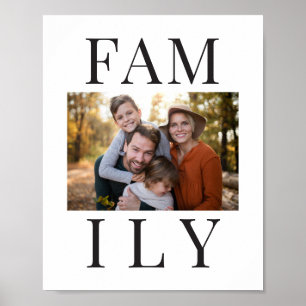 Poster Typographie familiale minimale moderne