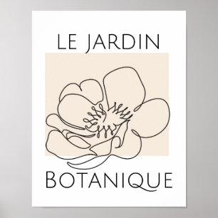 Poster Typographie florale minimaliste