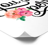 Poster Typographie florale Vous êtes mon ami Citation (Coin)