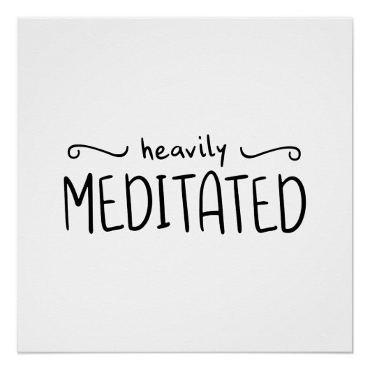 Poster Typographie fortement méditée (Devant)