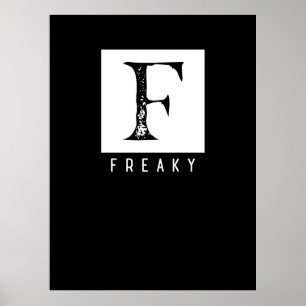 Poster Typographie Gras Audacieux Design Noir et Blanc