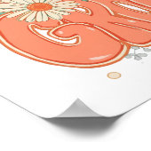 Poster Typographie Hippie Orange Mignonne (Coin)