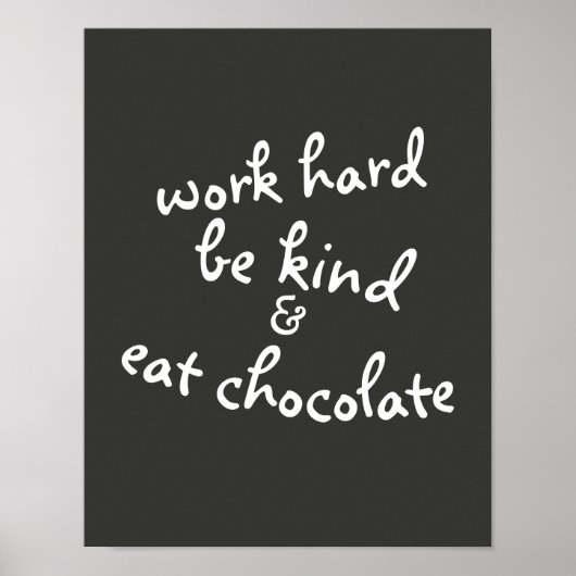 Poster typographie humour motivationnelle noir et blanc (Devant)