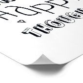 Poster Typographie inspirée de Scandi noir et blanc (Coin)