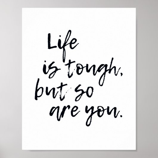 Poster Typographie inspirée de Scandi noir et blanc (Devant)