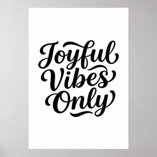 Poster Typographie Joyeuses Vibrations (Devant)
