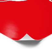 Poster Typographie Joyeux Noël Rouge Clair Blanc (Coin)