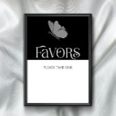 Poster Typographie Les faveurs papillon s'il vous plaît p