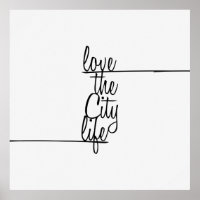 Typographie "Love the City Life"