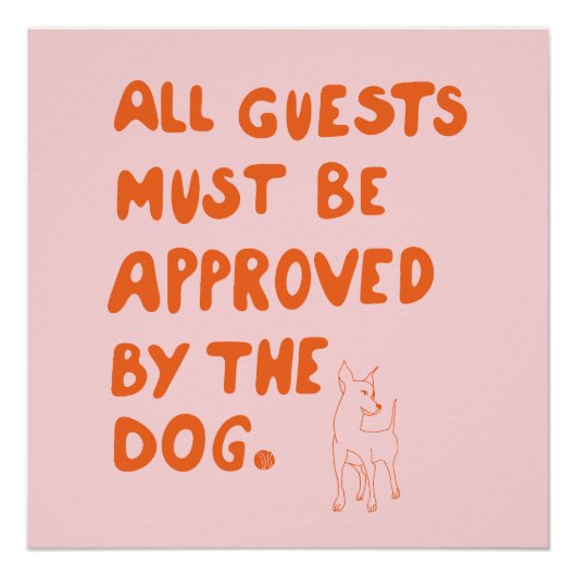 Poster Typographie manuscrite avec illustration de chien (Devant)