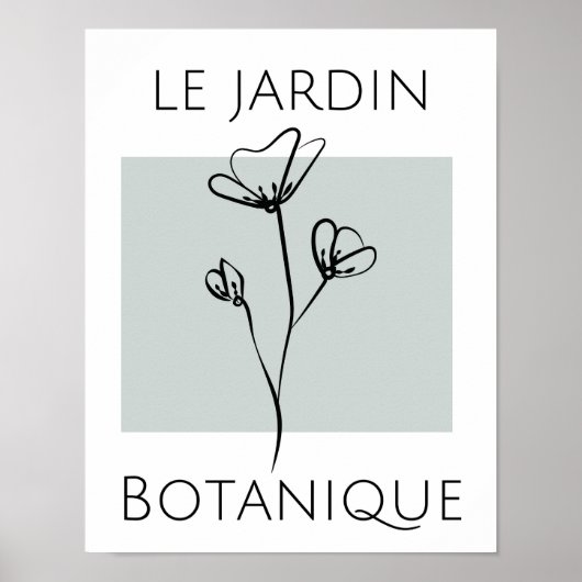 Poster Typographie minimaliste verte (Devant)