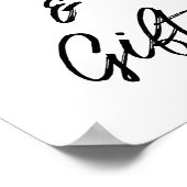 Poster Typographie moderne Cartes et cadeaux mariage (Coin)