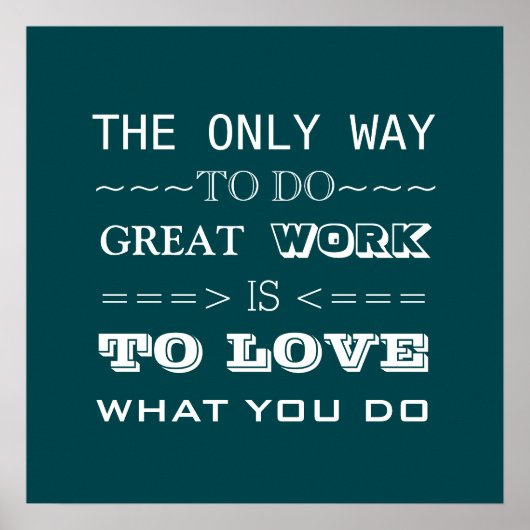 Poster Typographie moderne Citation inspirée (Devant)