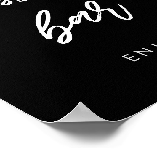 Poster Typographie moderne Dessert bar mariage (Coin)