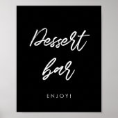 Poster Typographie moderne Dessert bar mariage (Devant)