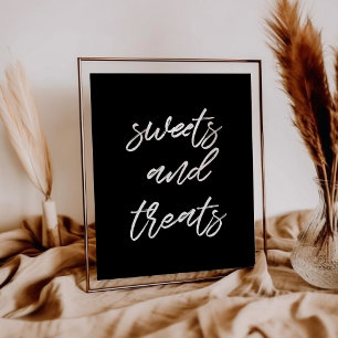 Poster Typographie moderne Doux et traite signe mariage