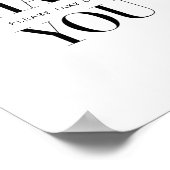 Poster Typographie moderne Gras Merci Signe (Coin)