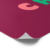 Poster Typographie moderne Joie Amour Paix Espoir Noël (Coin)