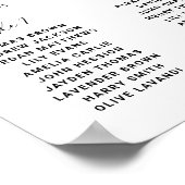 Poster Typographie moderne Lettrer Mariage Sièges (Coin)