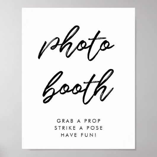 Poster Typographie moderne Panneau de mariage de Photomat (Devant)