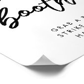 Poster Typographie moderne Panneau de mariage Photomaton (Coin)