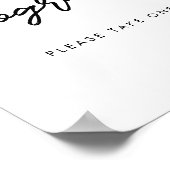 Poster Typographie moderne Programmes mariage (Coin)