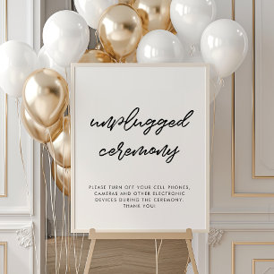 Poster Typographie moderne Signet mariage de cérémonie dé