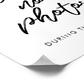 Poster Typographie moderne S'il vous plaît pas de photos  (Coin)