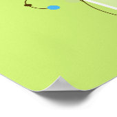 Poster Typographie moderne simple à fleurs verte (Coin)