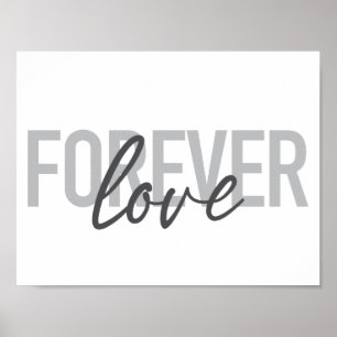 Poster Typographie moderne, simple, cool de Forever Love